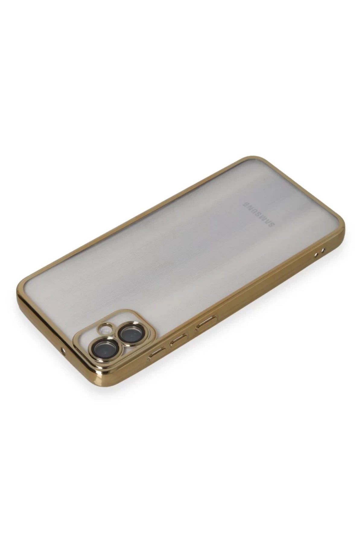 Samsung Galaxy A05 Uyumlu Kılıf Lensli Silikon - Gold