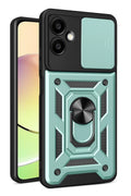 Samsung Galaxy A07 4G Uyumlu Pars Lens Yüzüklü Silikon - Yeşil