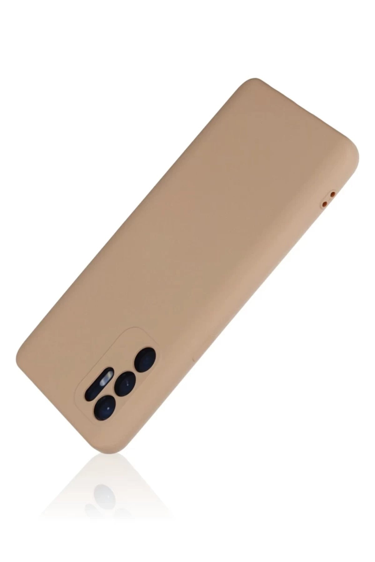 Oppo Reno 6 Uyumlu Kılıf Nano içi Kadife Silikon - Pudra