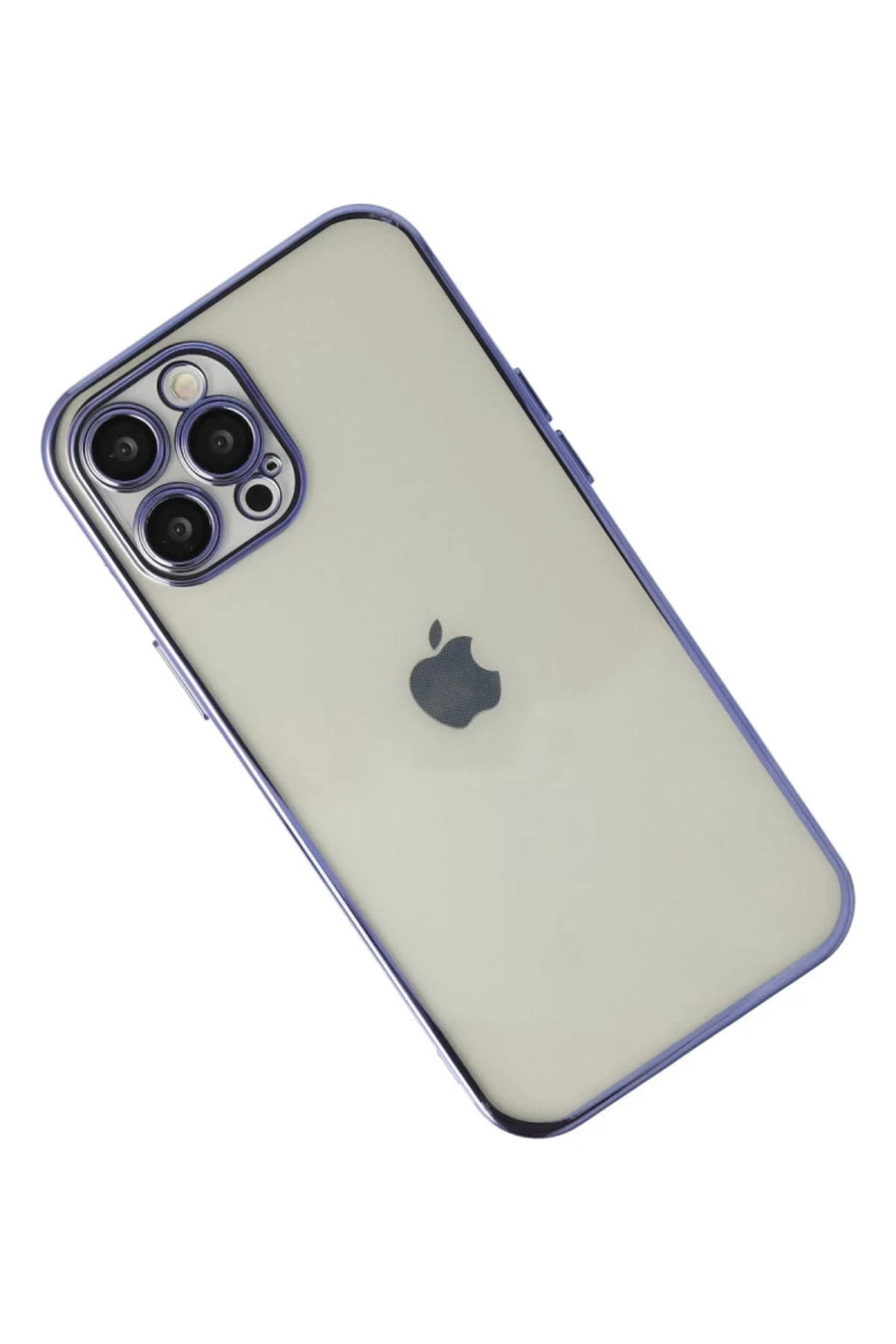 Apple iPhone 12 Pro Uyumlu Kılıf Lensli Silikon - Mor