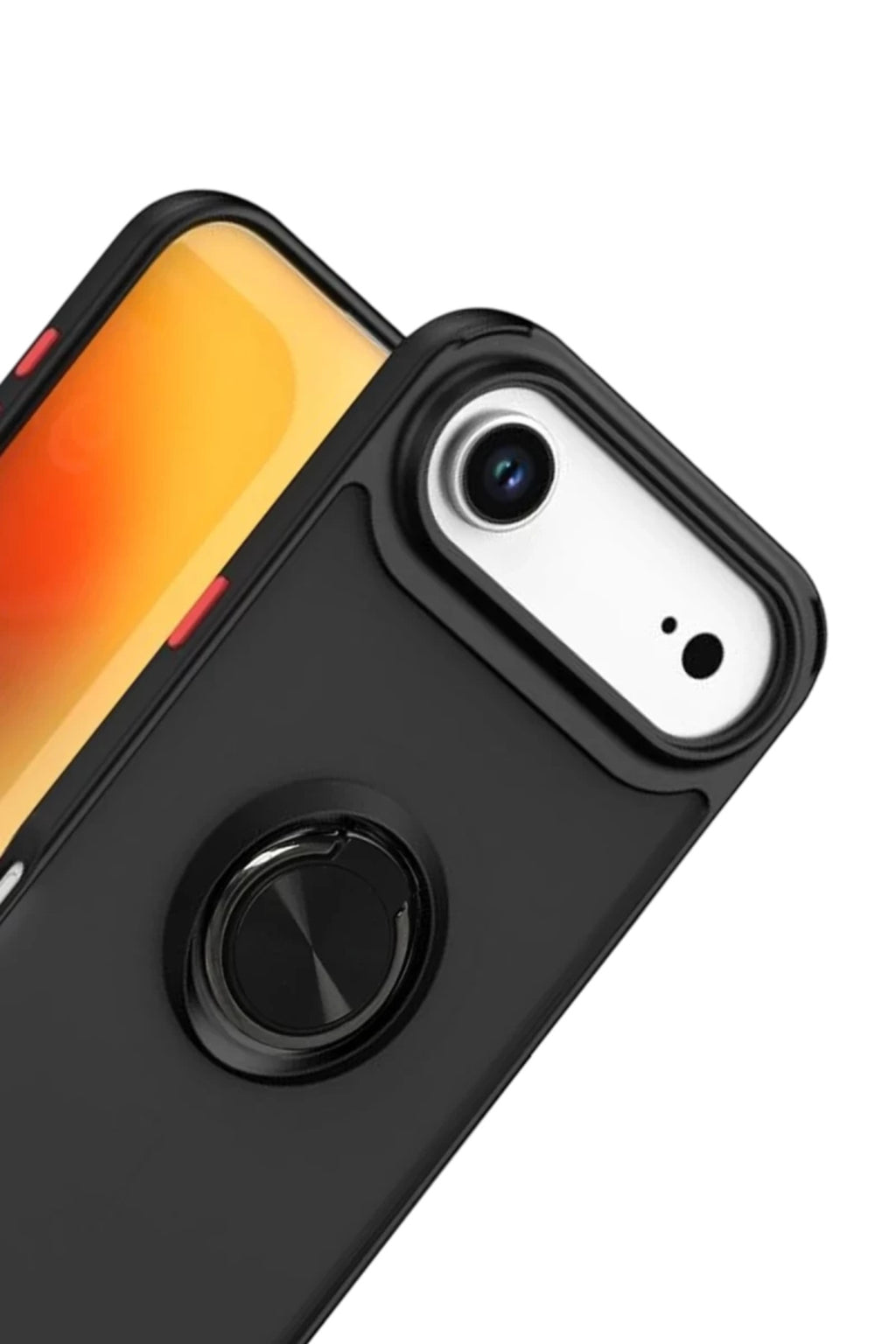 Apple iPhone 17 Air Uyumlu Montreal Yüzüklü Silikon Kapak - Siyah