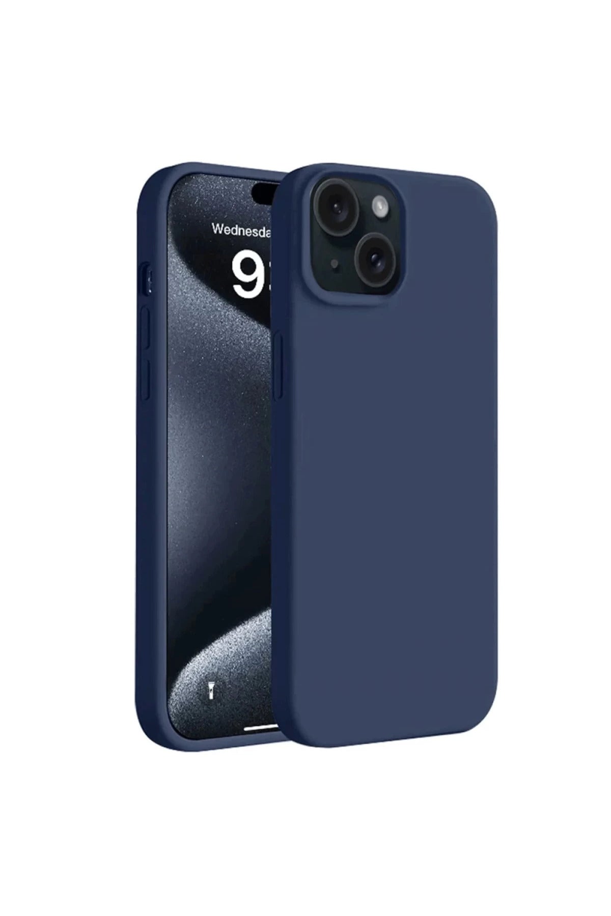 Apple iPhone 15 Uyumlu Kılıf First Silikon - Lacivert