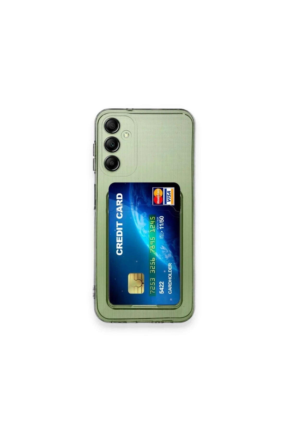 Samsung Galaxy M15 Uyumlu Kılıf Kart Şeffaf Silikon - Şeffaf
