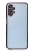 Samsung Galaxy A13 4G Uyumlu Kılıf Lensli Silikon - Mor