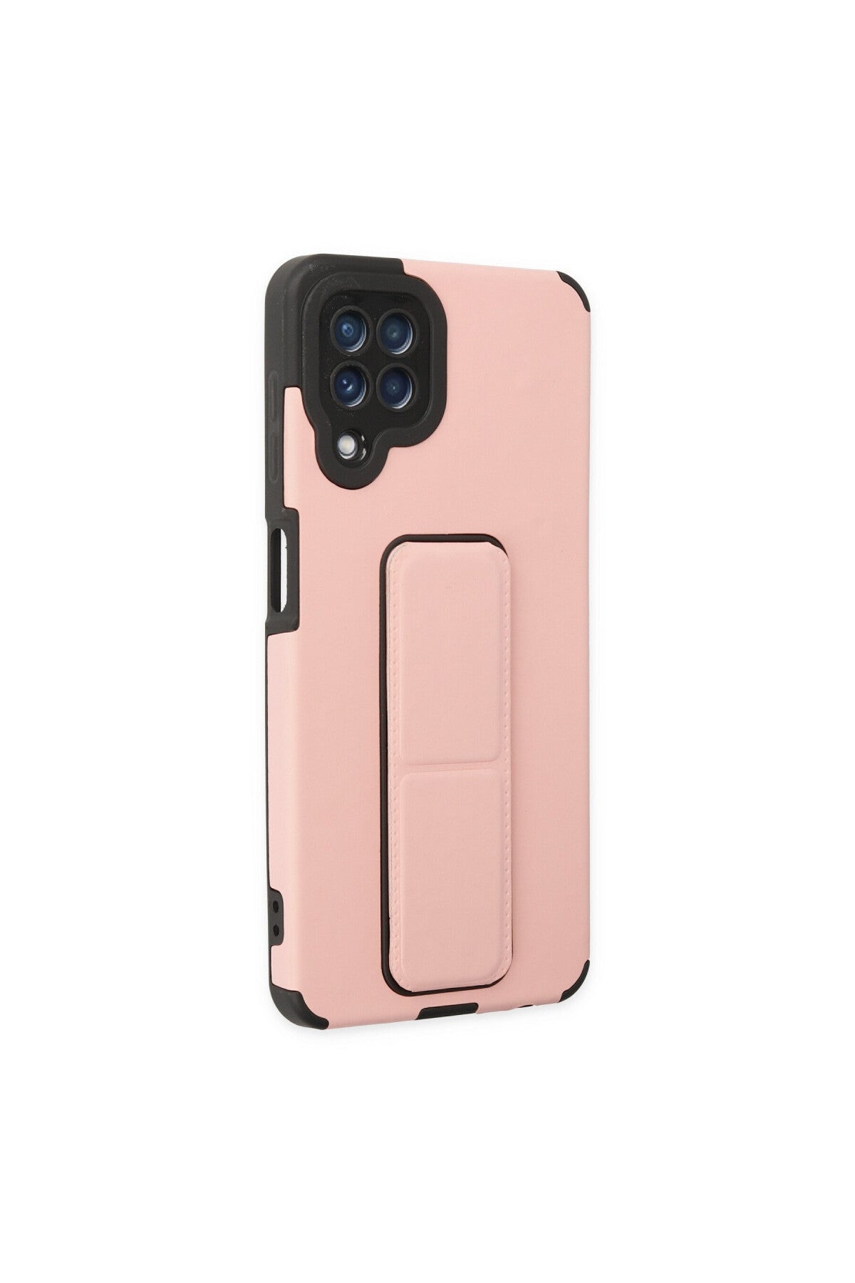 Samsung Galaxy A22 Uyumlu Kılıf Mega Standlı Silikon - Pudra