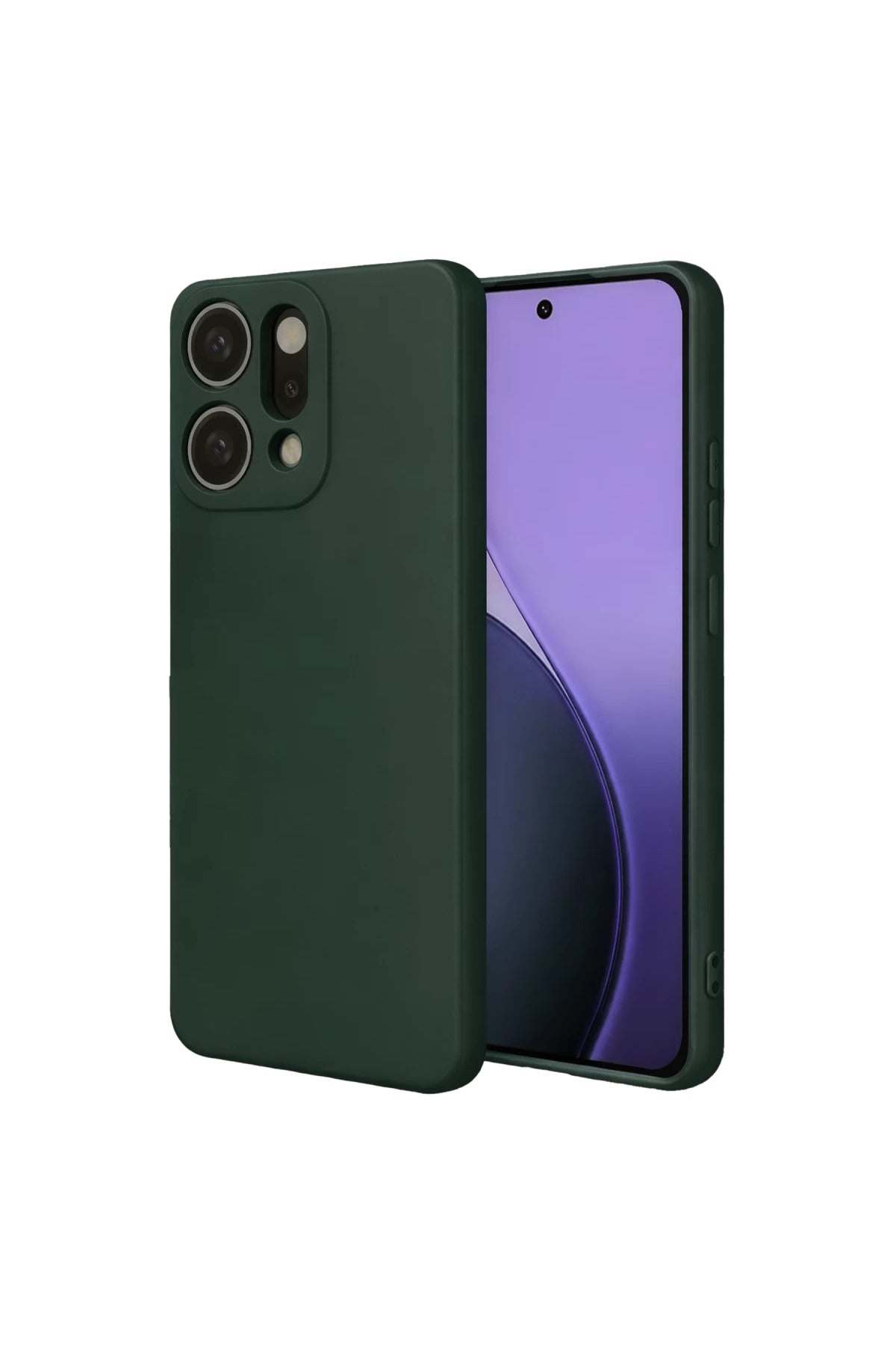 Oppo Reno 14 Uyumlu First Silikon - Koyu Yeşil