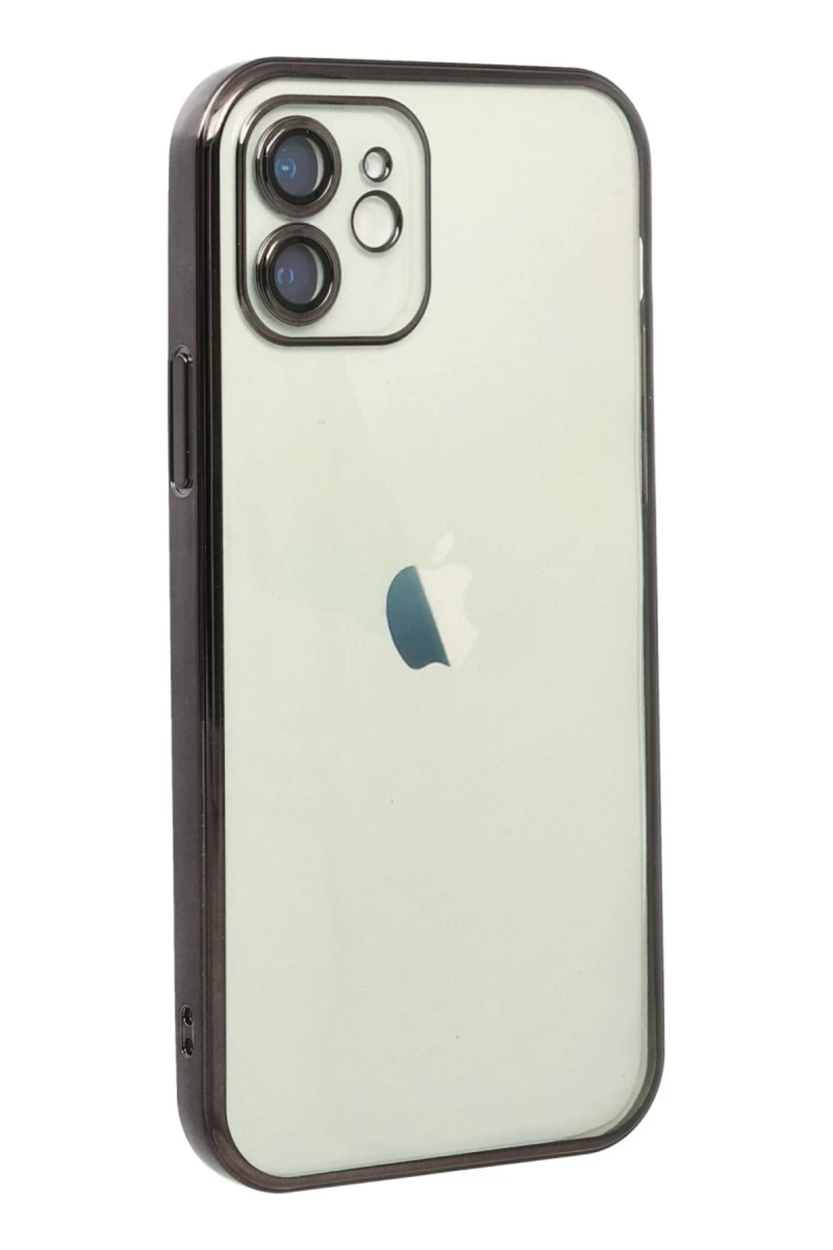 Apple iPhone 11 Uyumlu Kılıf Lensli Silikon - Siyah
