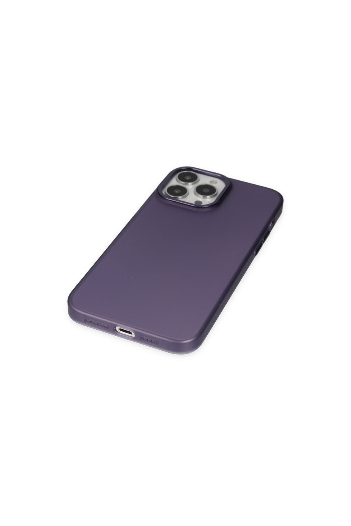 Apple iPhone 14 Pro Uyumlu Kılıf Modos Metal Kapak - Derin Mor