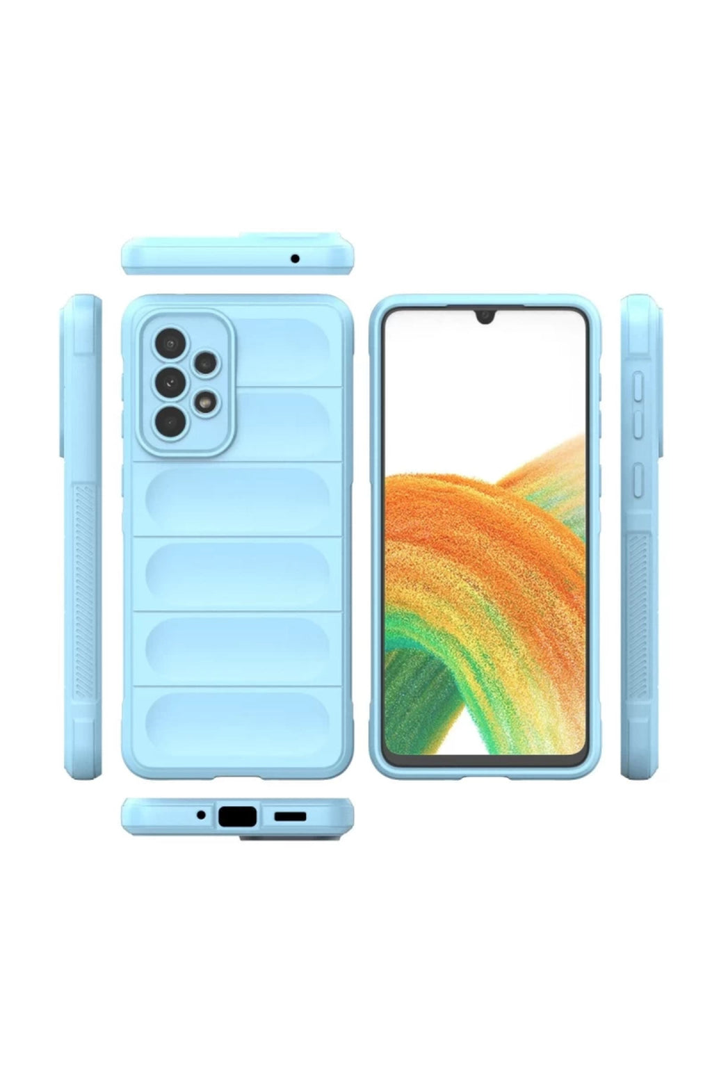 Samsung Galaxy A33 5G Uyumlu Kılıf Optimum Silikon - Sky Blue
