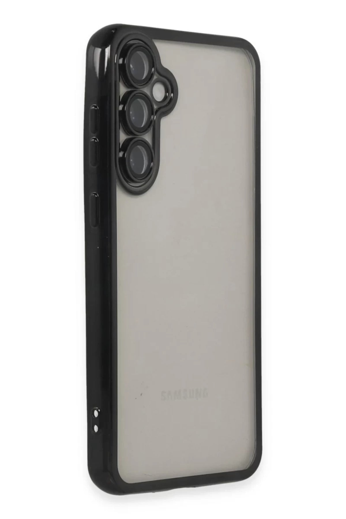 Samsung Galaxy S23 FE Uyumlu Kılıf Lensli Silikon - Siyah