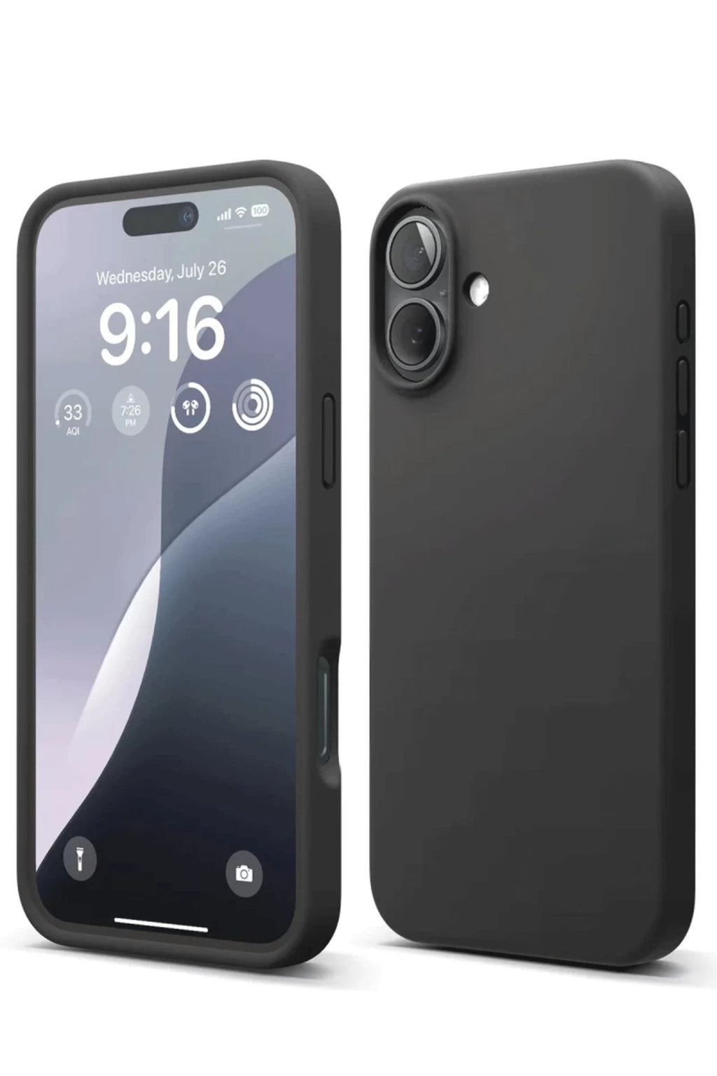 Apple iPhone 16 Plus Uyumlu Kılıf Nano içi Kadife Silikon - Siyah