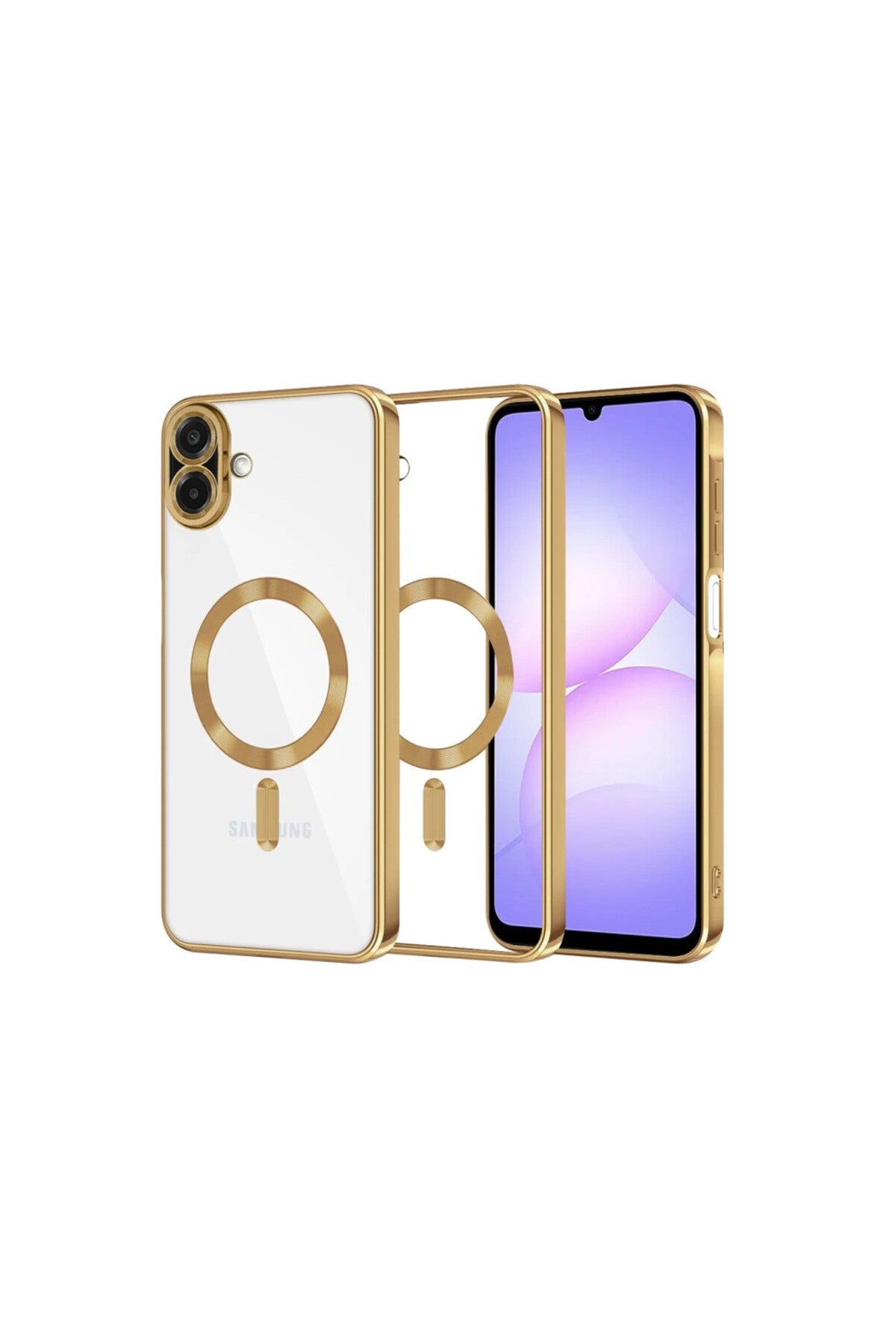 Samsung Galaxy A07 4G Uyumlu Kross Magneticsafe Kapak - Gold
