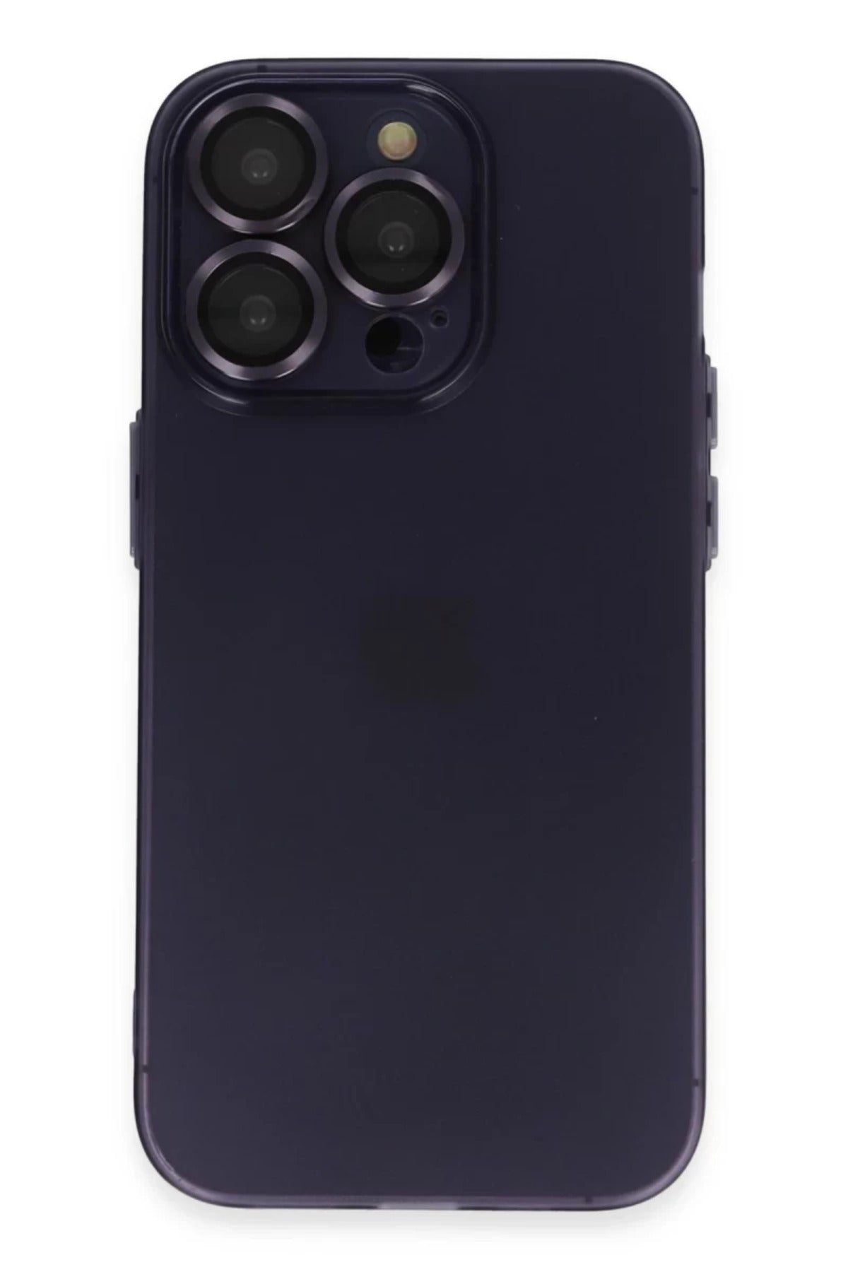 Apple iPhone 14 Pro Max Uyumlu Kılıf Luko Lens Silikon - Derin Mor