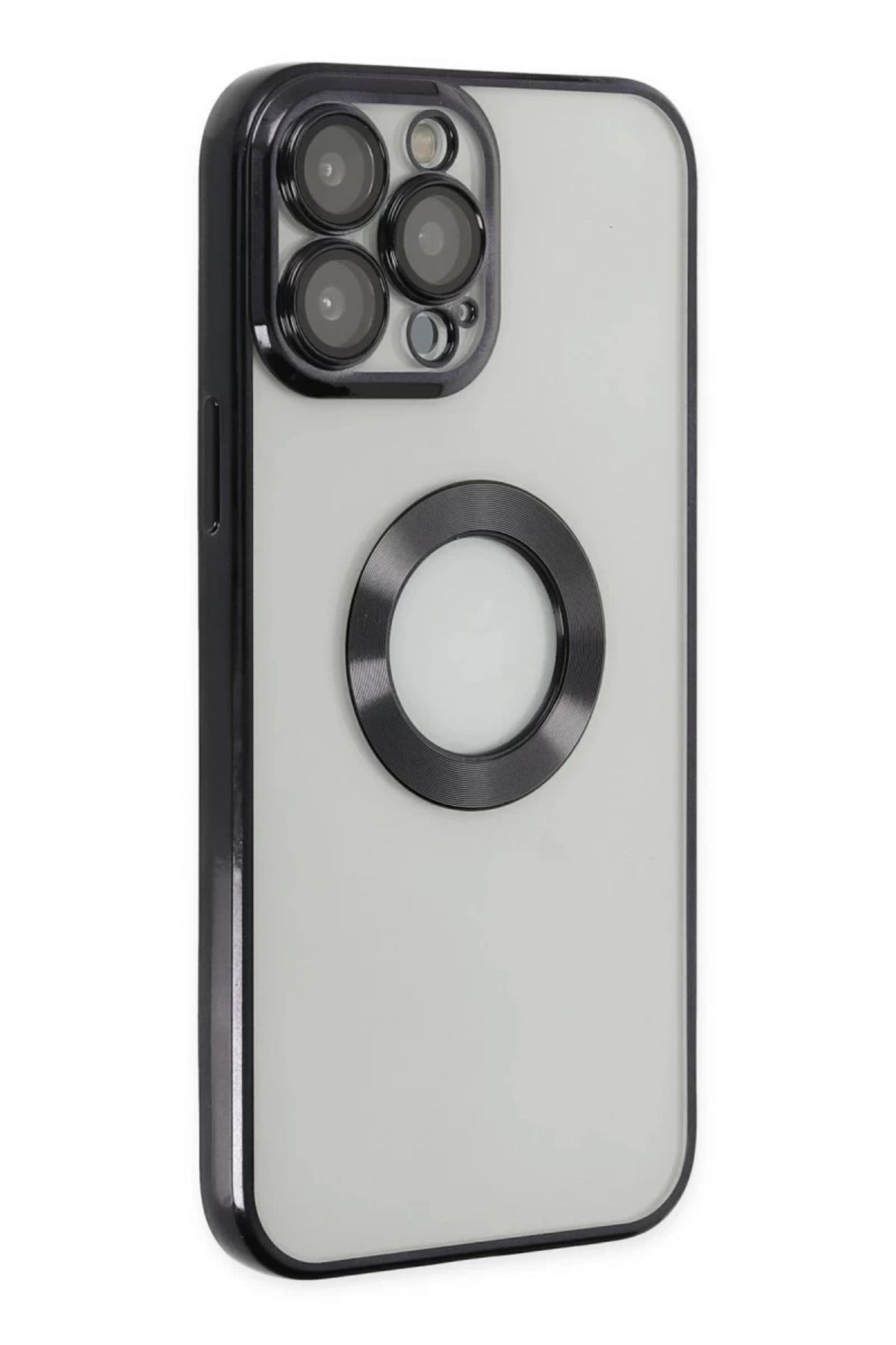 Apple iPhone 13 Pro Max Uyumlu Kılıf Slot Silikon - Siyah