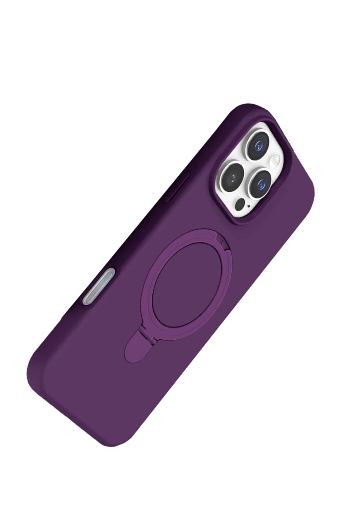 Apple iPhone 16 Pro Uyumlu Regal Magsafe Standlı Kapak - Derin Mor