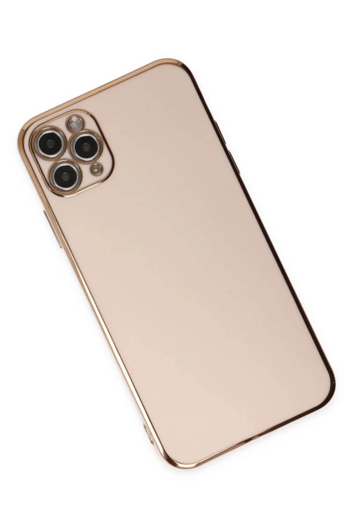 Apple iPhone 11 Pro Max Uyumlu Kılıf Volet Silikon - Pembe