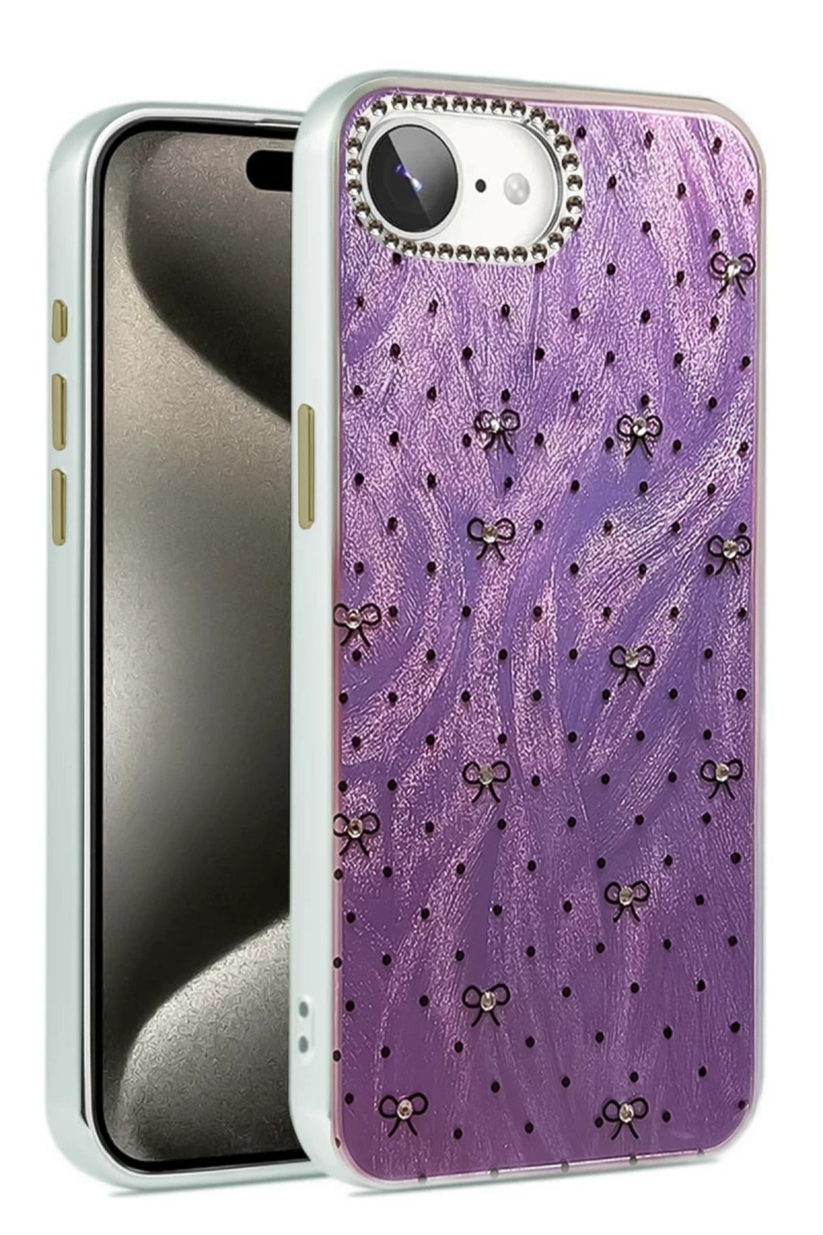 Apple iPhone 16E Uyumlu Kılıf Blade Aynalı Desenli Kapak - Desen 2