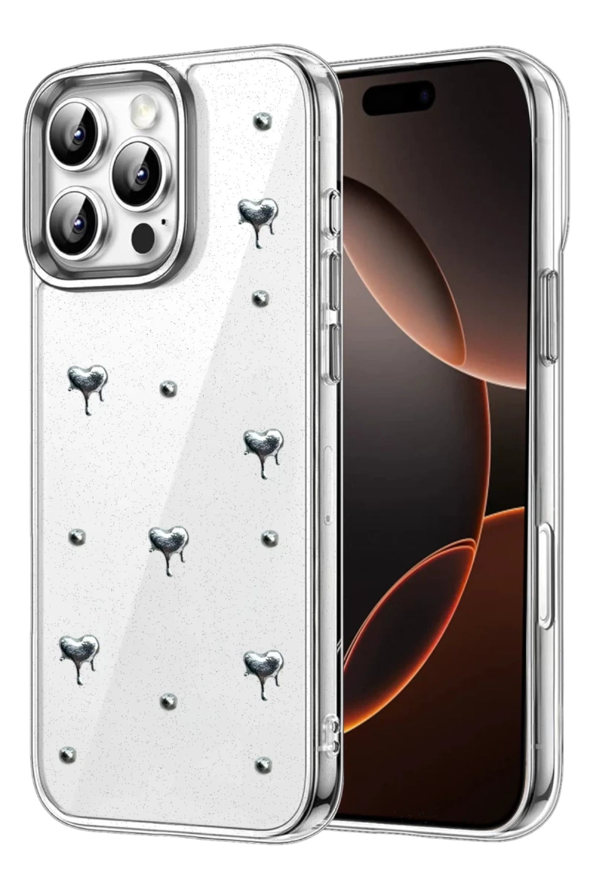 Apple iPhone 16 Pro Max Uyumlu Fiyonk Desenli Kapak - Desen 1