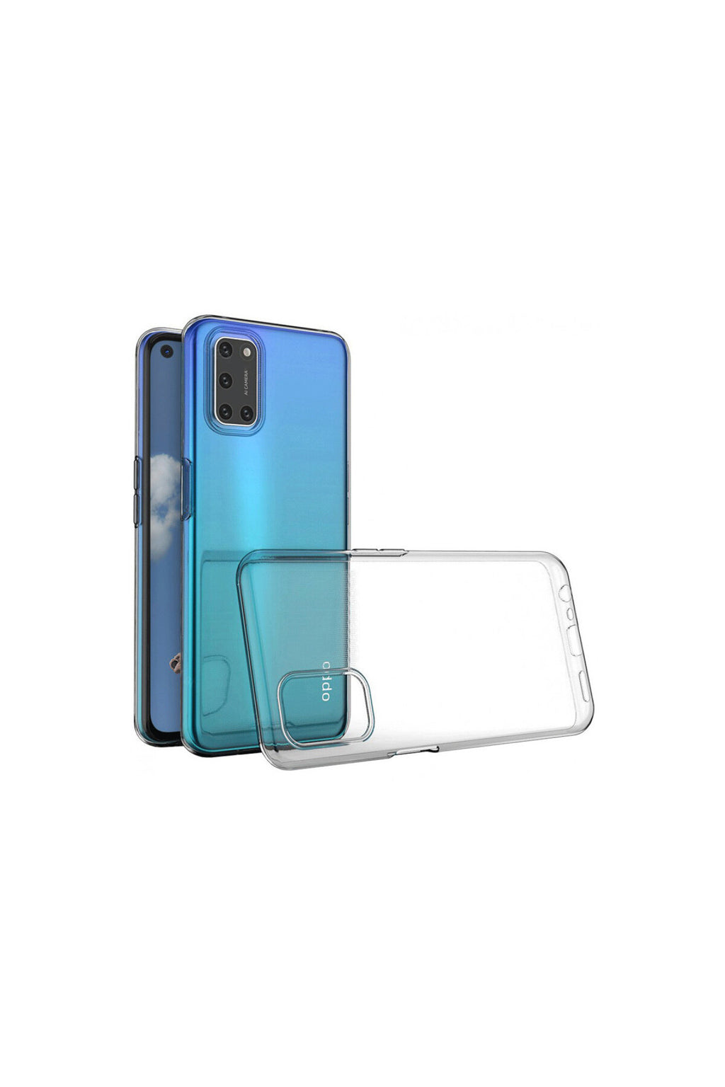Oppo A52 Uyumlu Kılıf Lüx Şeffaf Silikon