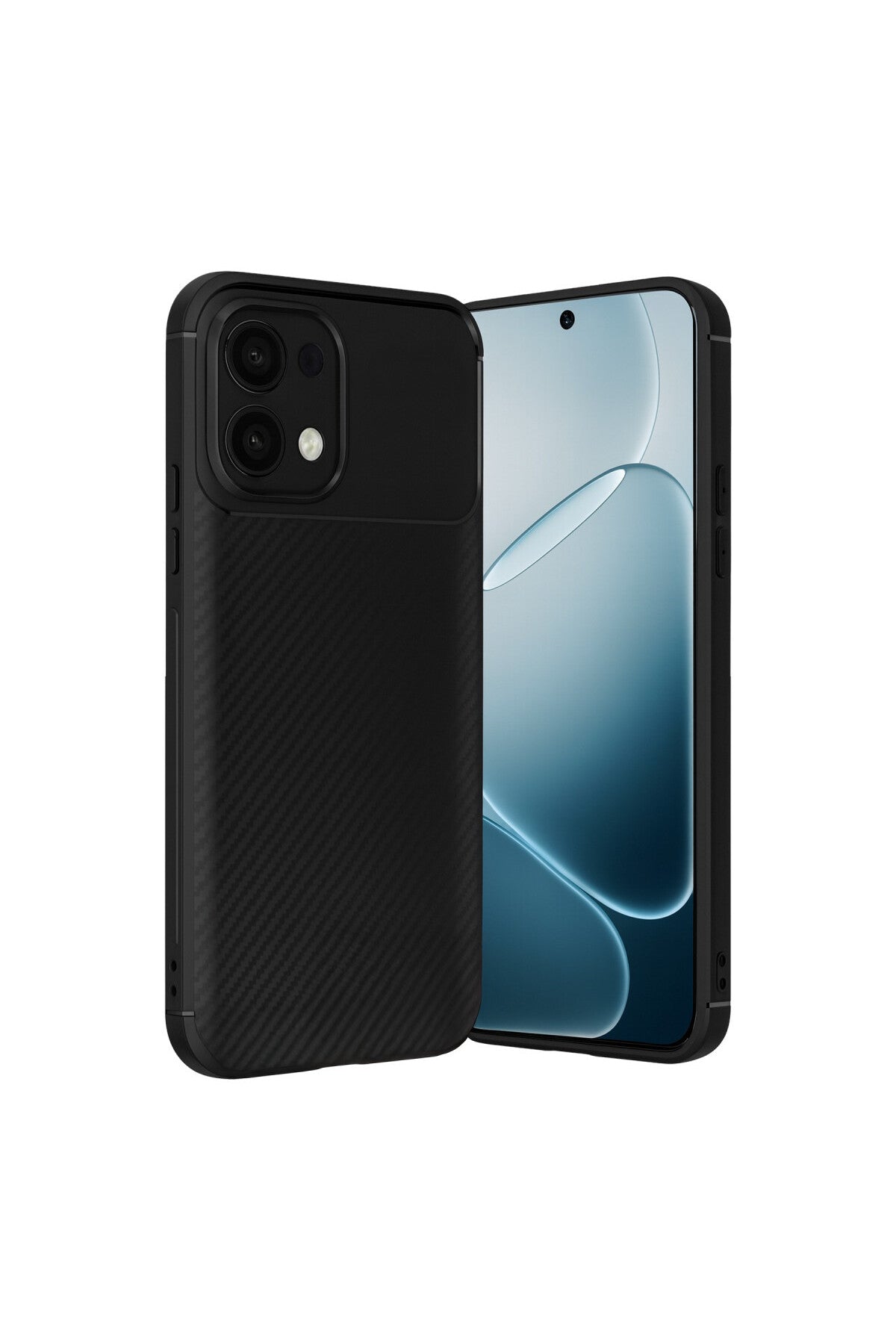 Oppo A6 Pro 4G Uyumlu Auto Focus Karbon Kapak - Siyah