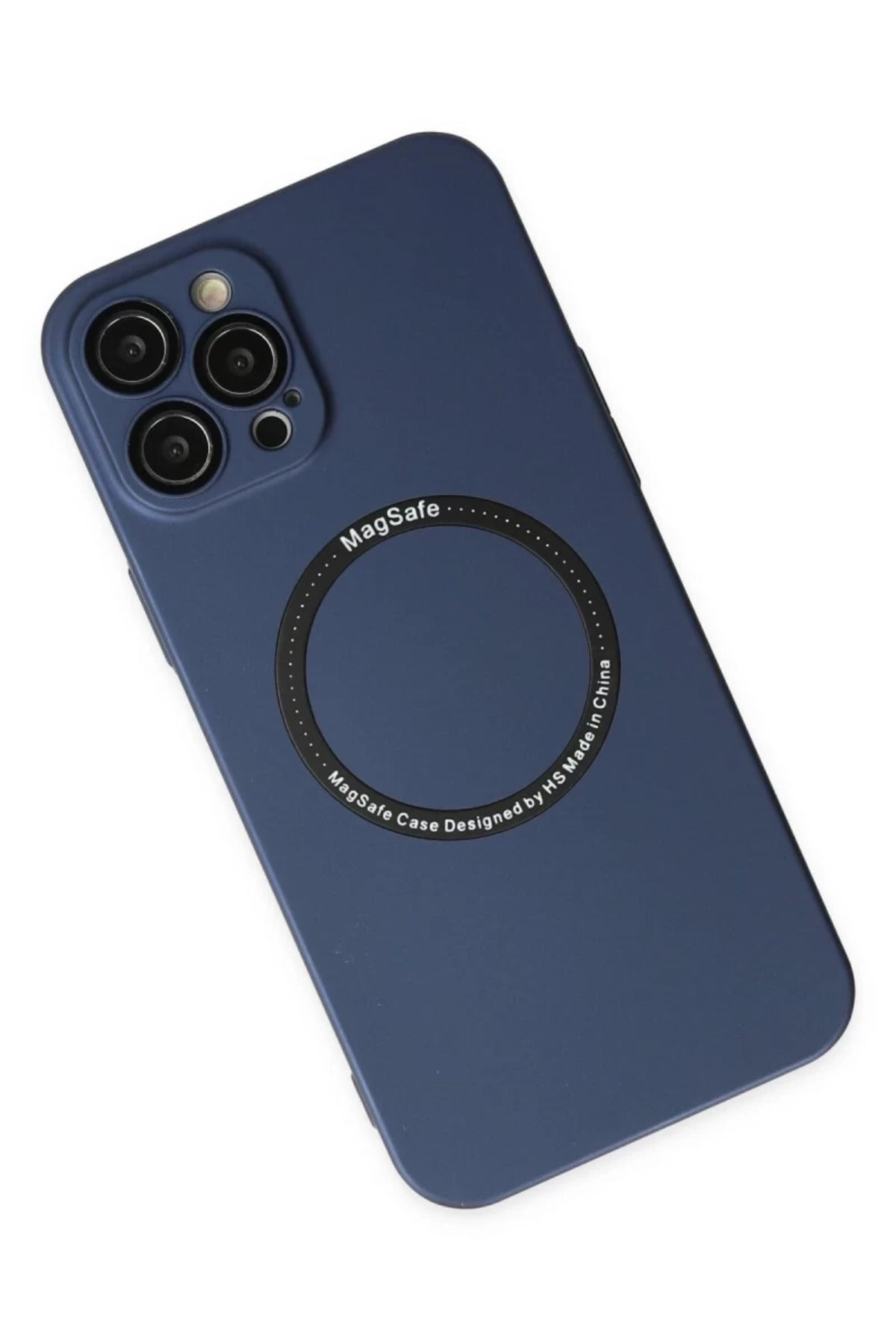 Apple iPhone 12 Pro Uyumlu Kılıf Jack Magneticsafe Lens Silikon - Lacivert