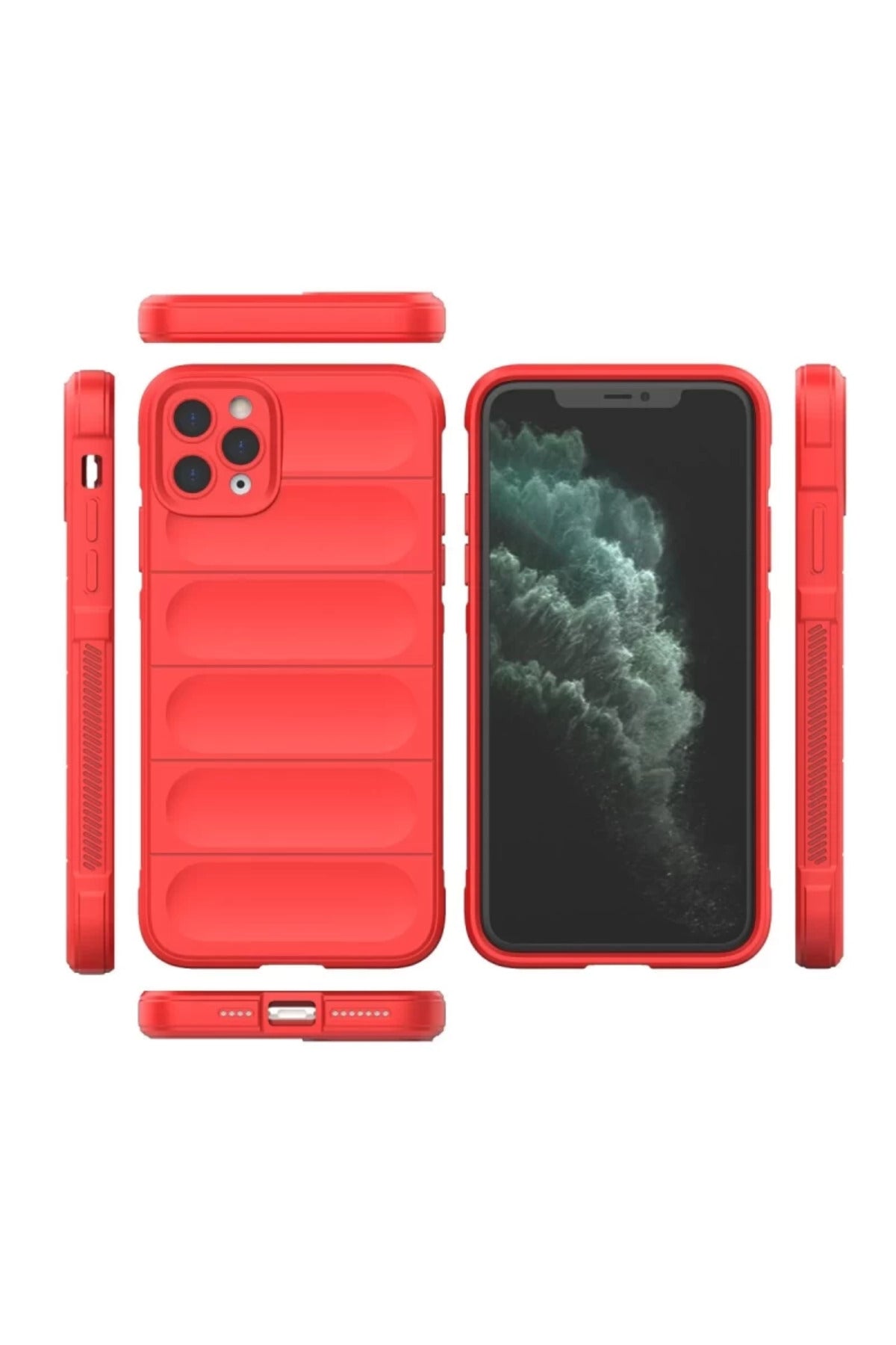 Apple iPhone 11 Pro Uyumlu Kılıf Optimum Silikon - Kırmızı
