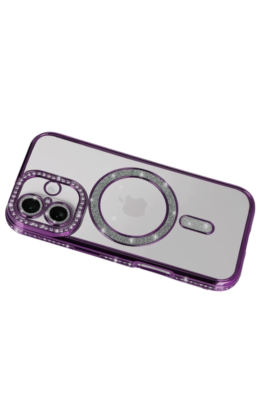 Apple iPhone 17 Uyumlu Joke Simli Magneticsafe Kılıf - Derin Mor