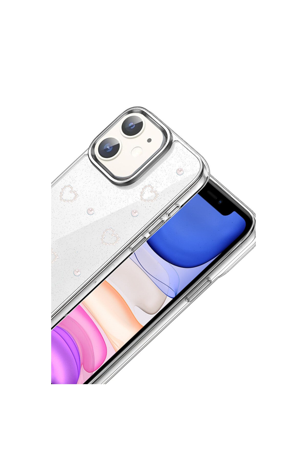 Apple iPhone 11 Uyumlu Fiyonk Desenli Kapak - Desen 10