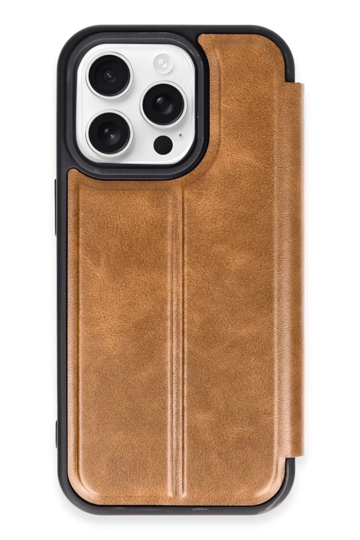 Apple iPhone 14 Pro Uyumlu Kılıf Flip Cover - Taba