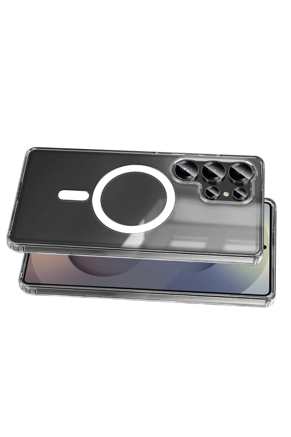 Samsung Galaxy S25 Ultra Uyumlu Kılıf Magneticsafe Şeffaf Silikon - Şeffaf