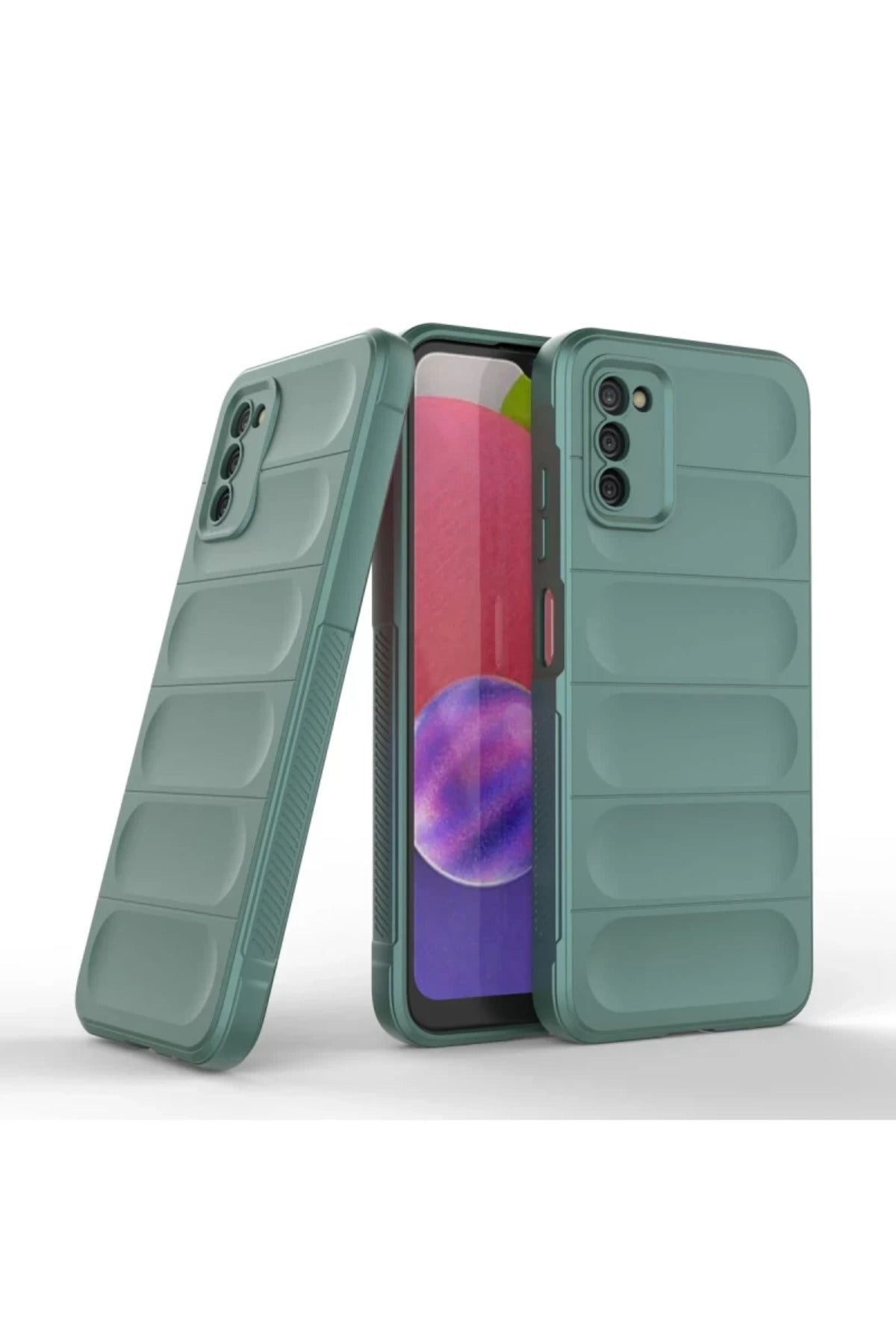 Samsung Galaxy A03S Uyumlu Kılıf Optimum Silikon - Koyu Yeşil