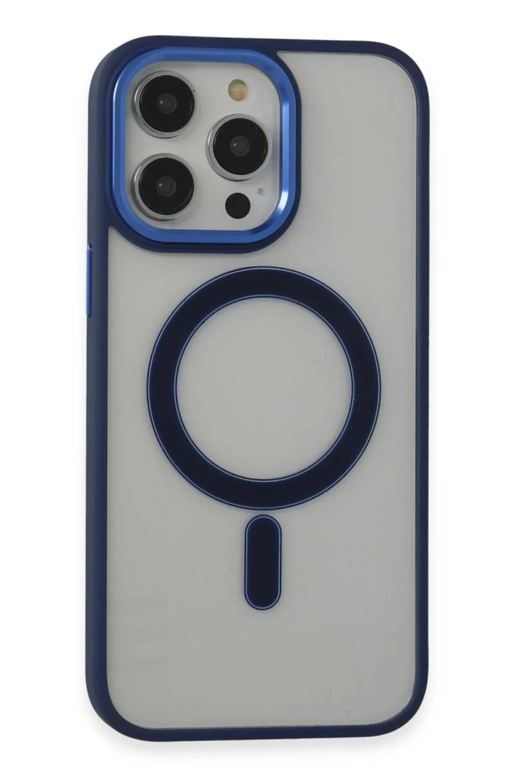 Apple iPhone 15 Pro Max Uyumlu Kılıf Room Magneticsafe Silikon - Lacivert