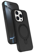 Apple iPhone 15 Pro Max Uyumlu Regal Magsafe Standlı Kapak - Siyah