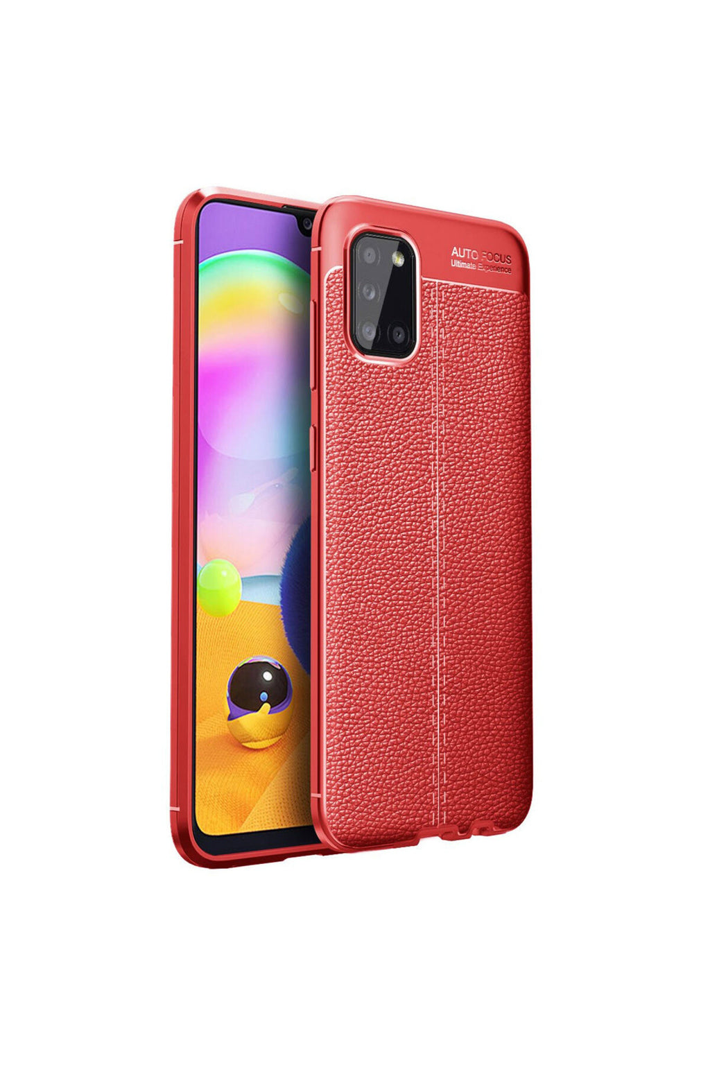 Samsung Galaxy A31 Uyumlu Kılıf Auto Focus Kapak - Kırmızı