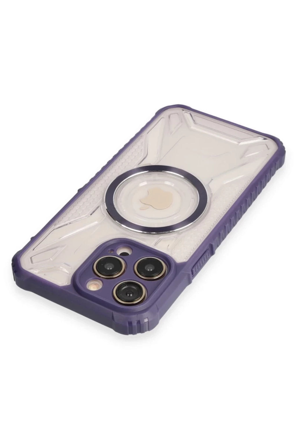 Apple iPhone 12 Pro Max Uyumlu Kılıf Prag Magneticsafe Kapak - Derin Mor