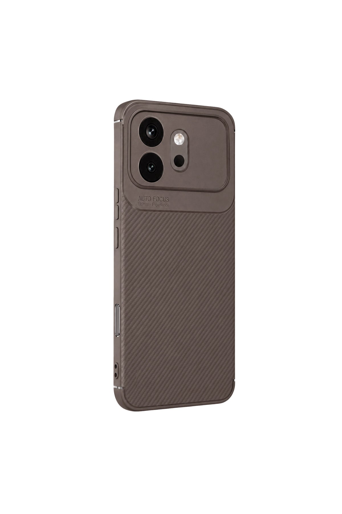 Huawei Honor 600 Uyumlu Auto Focus Karbon Kapak - Gri