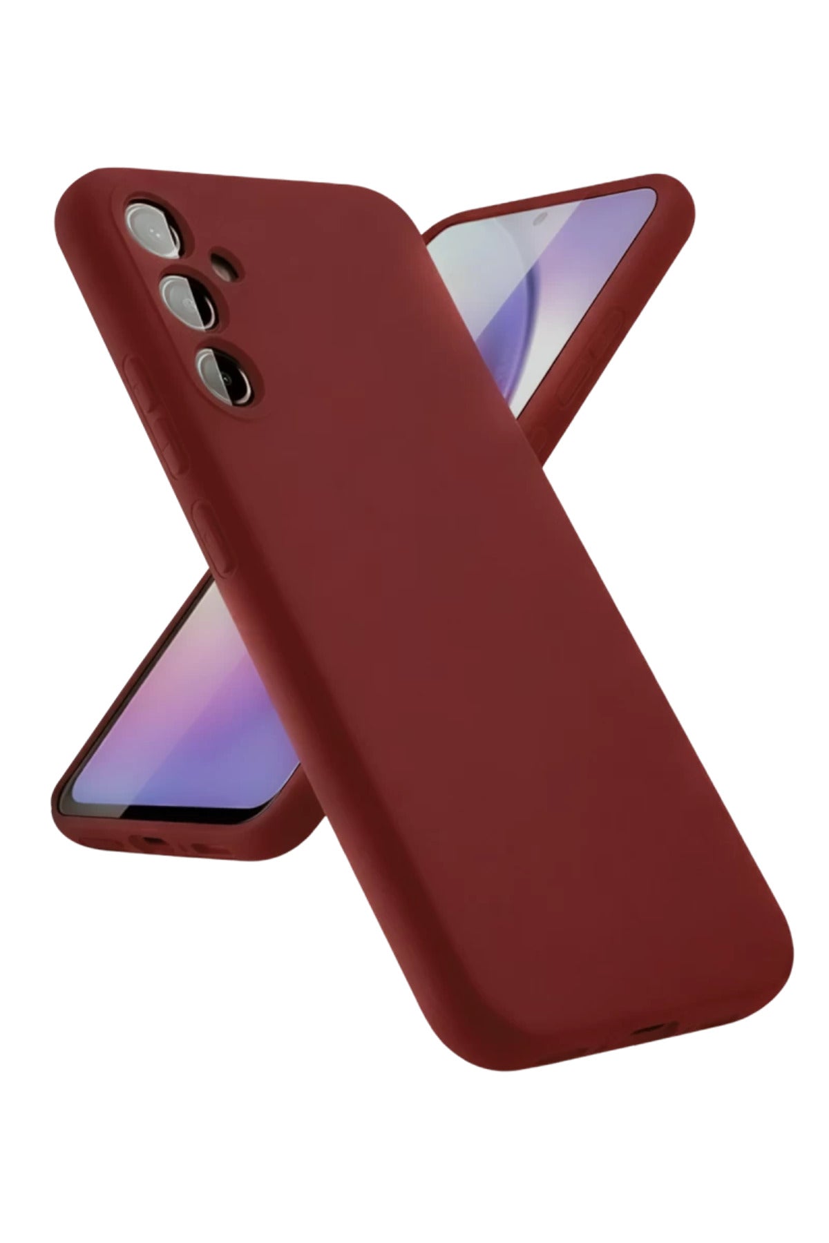 Samsung Galaxy A24 4G Uyumlu Kılıf First Silikon - Bordo