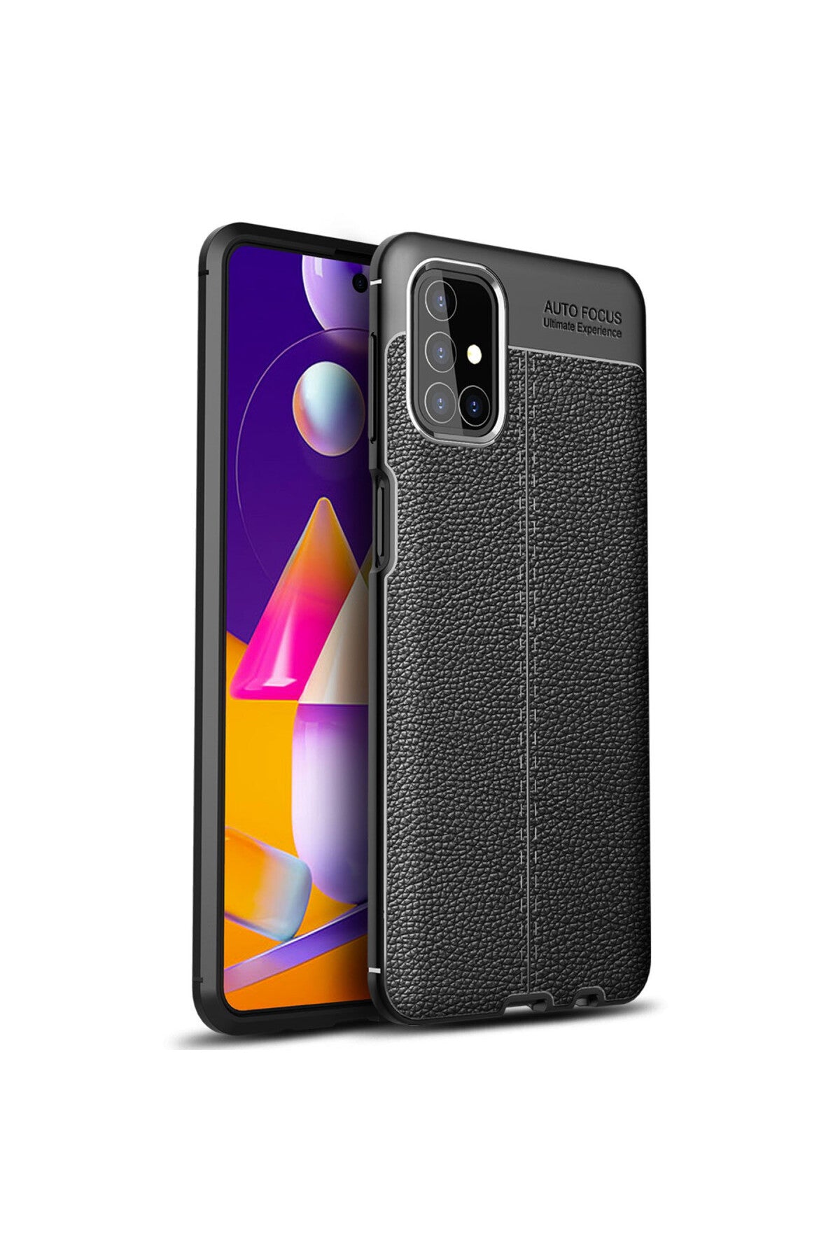 Samsung Galaxy M31S Uyumlu Kılıf Auto Focus Kapak - Siyah