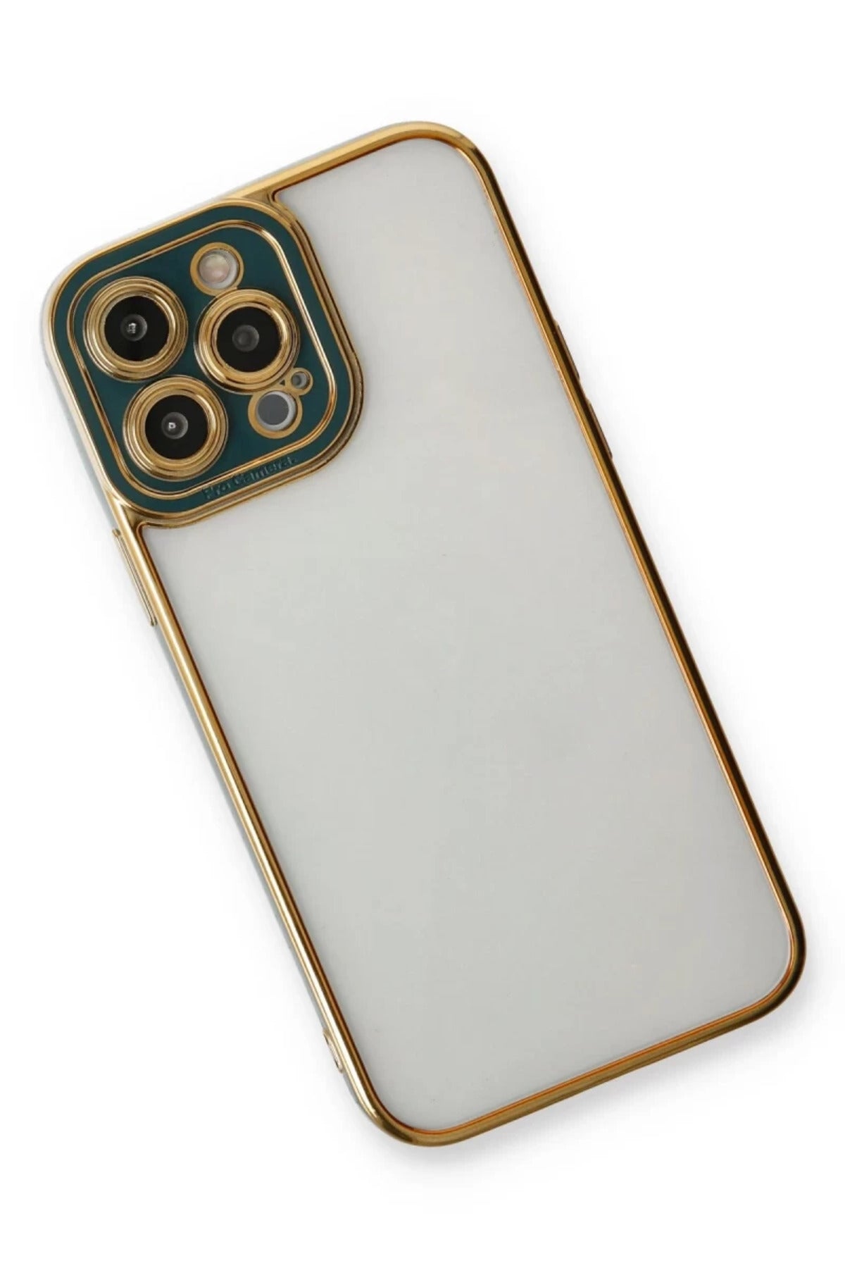 Apple iPhone 14 Pro Uyumlu Kılıf Liva Lens Silikon - Yeşil