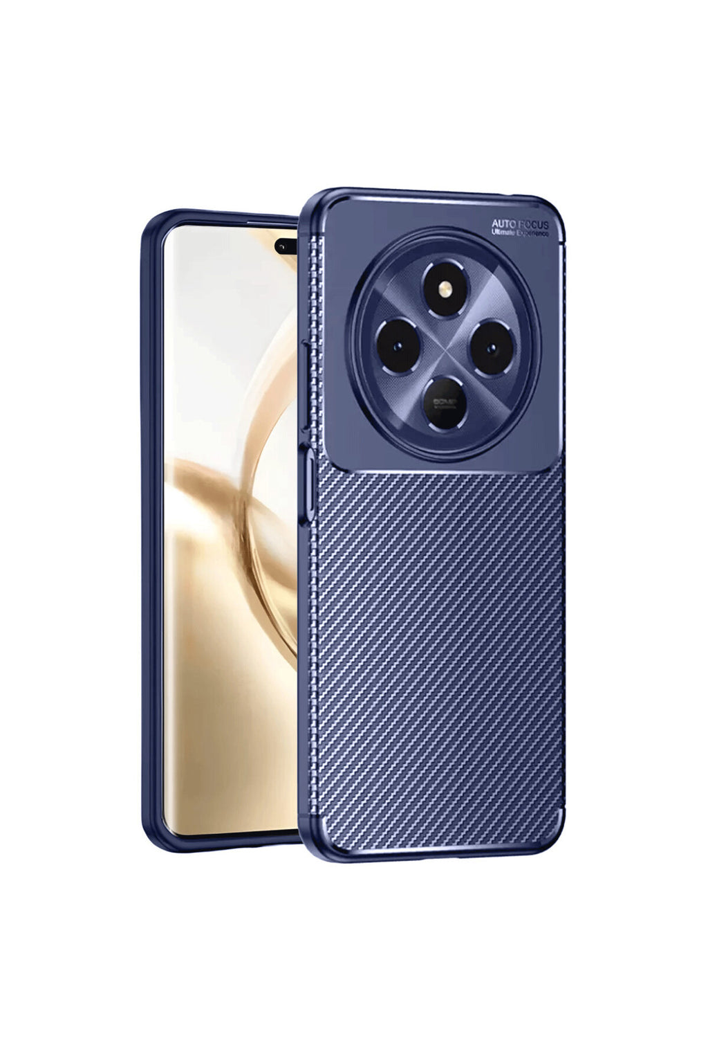 Tecno Spark 30C Uyumlu Kılıf Auto Focus Karbon Kapak - Lacivert