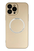 Apple iPhone 14 Pro Uyumlu Kılıf Jack Magneticsafe Lens Silikon - Gold