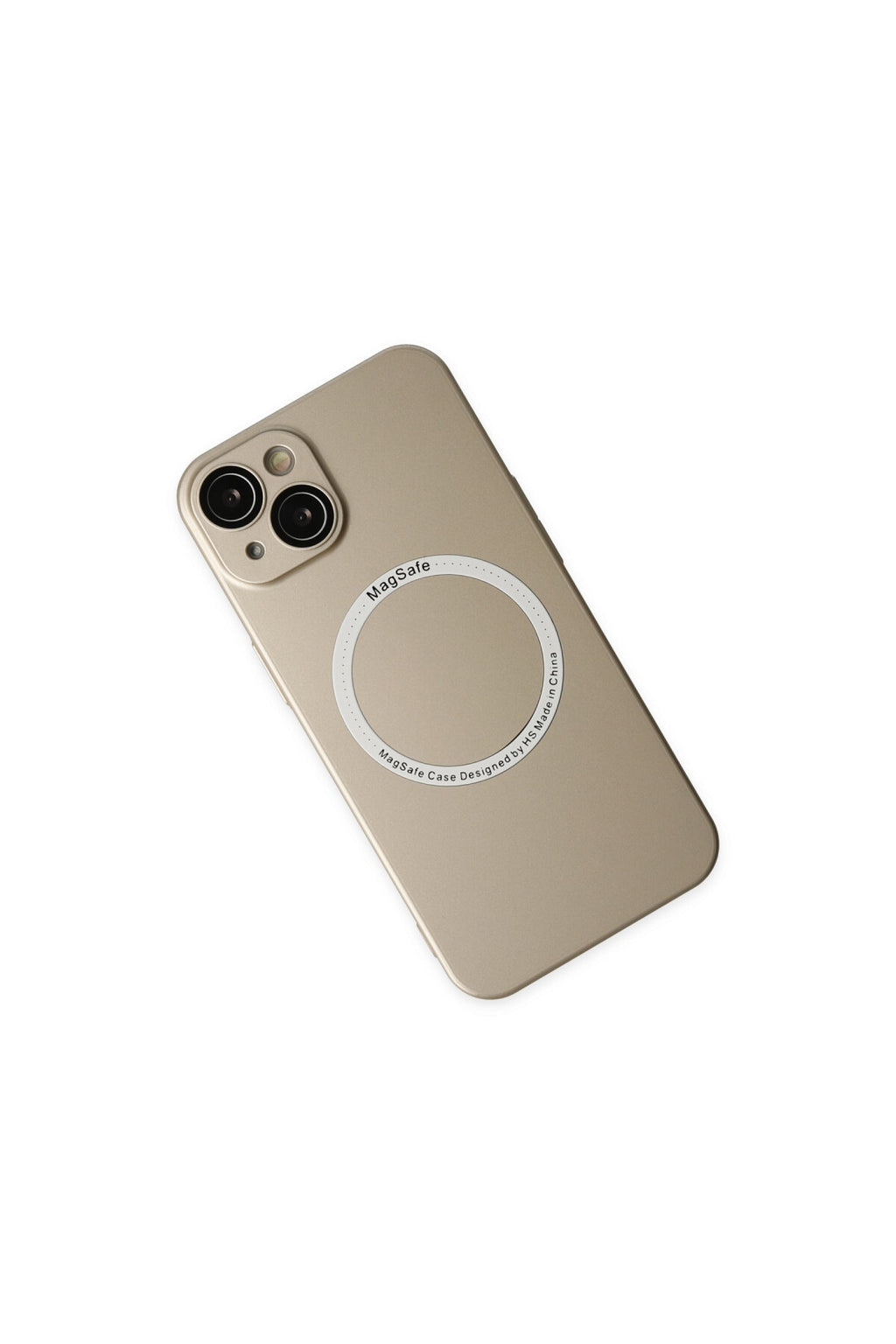 Apple iPhone 14 Plus Uyumlu Kılıf Jack Magneticsafe Lens Silikon - Gold