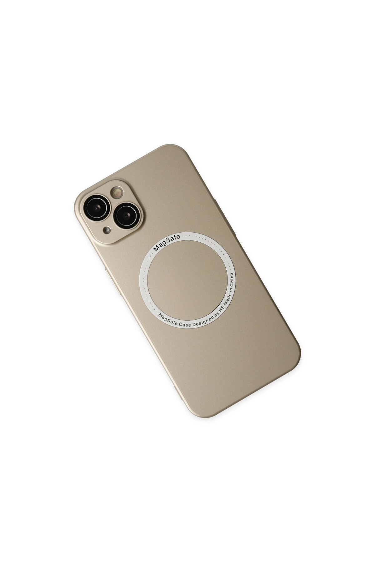 Apple iPhone 14 Plus Uyumlu Kılıf Jack Magneticsafe Lens Silikon - Gold