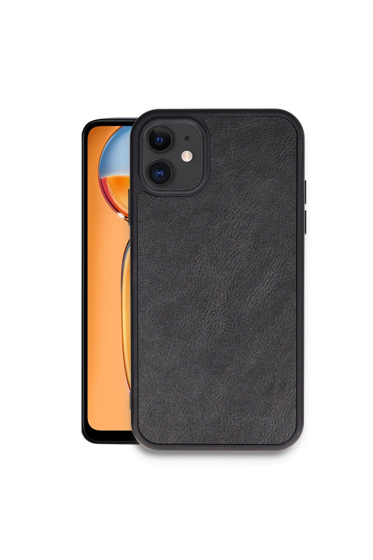 Apple iPhone 11 Uyumlu Kılıf Aras Deri Kapak - Siyah