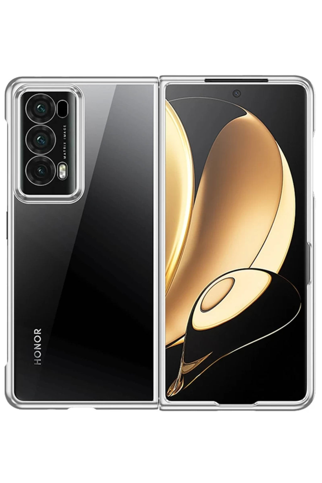 Huawei Honor Magic V2 Uyumlu Kılıf Jasper Kapak - Gümüş