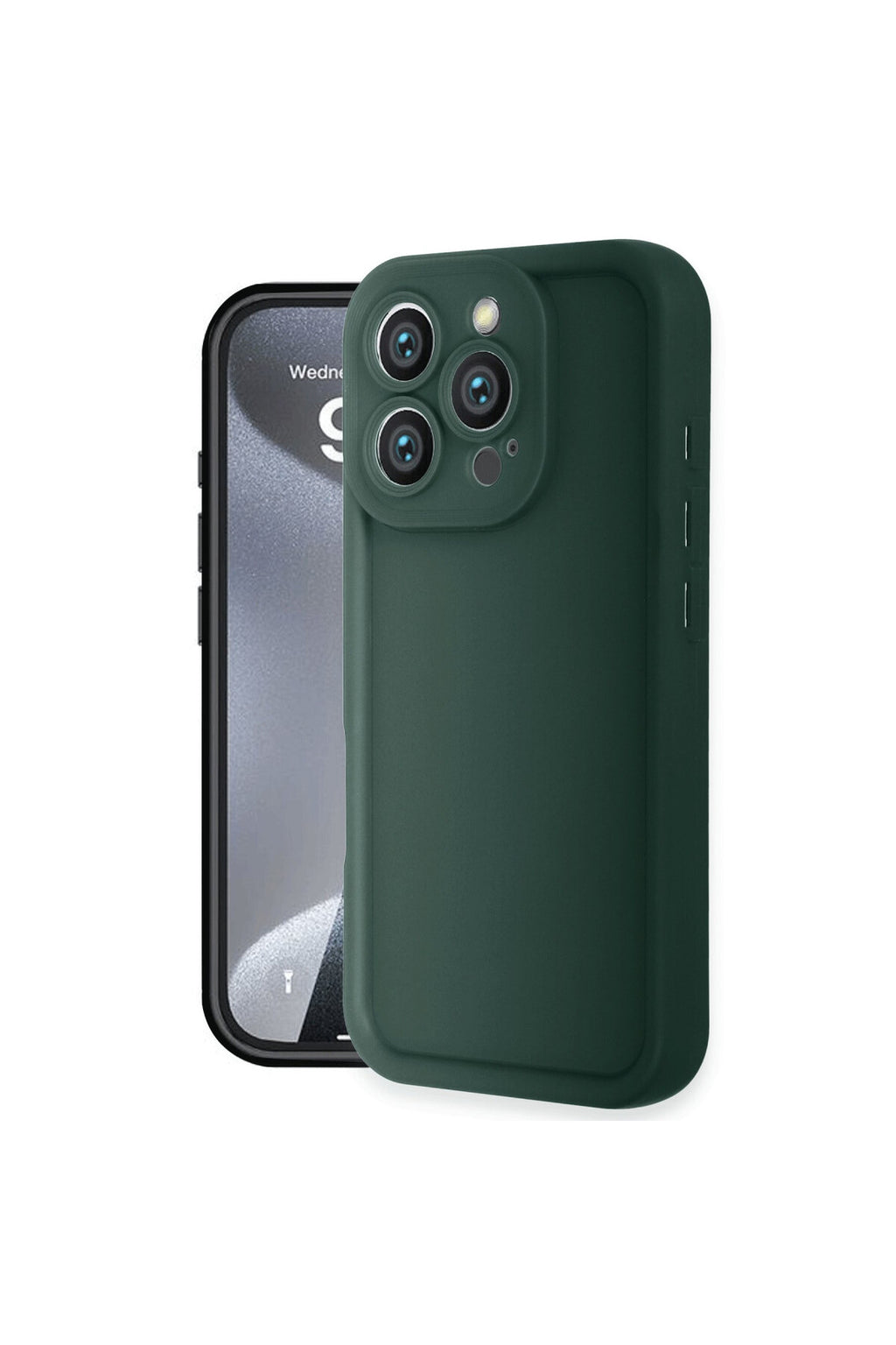 Apple iPhone 16 Pro Max Uyumlu Kılıf Viera Silikon - Koyu Yeşil