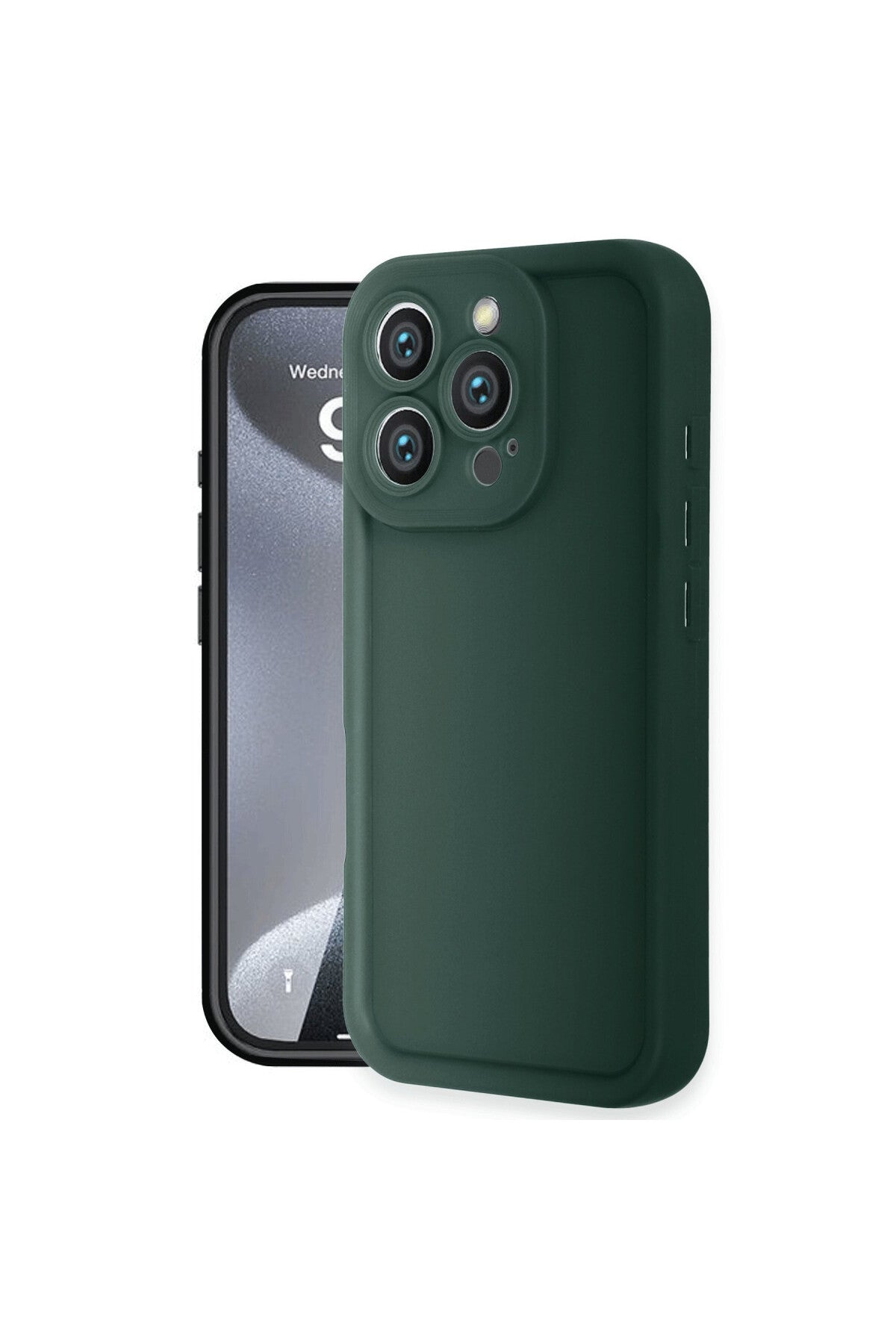 Apple iPhone 16 Pro Max Uyumlu Kılıf Viera Silikon - Koyu Yeşil