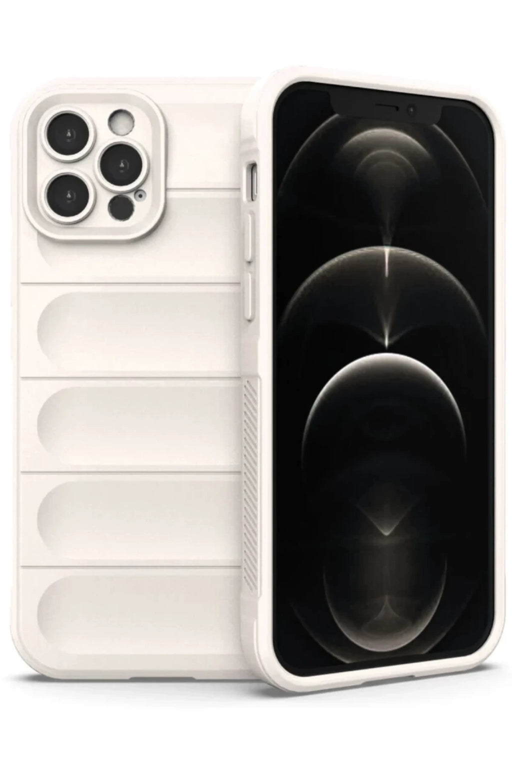 Apple iPhone 12 Pro Uyumlu Kılıf Optimum Silikon - Krem