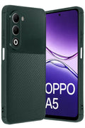 Oppo A5 4G Uyumlu Auto Focus Karbon Kapak - Koyu Yeşil