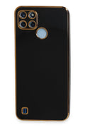 Realme C25Y Uyumlu Kılıf Volet Silikon - Siyah